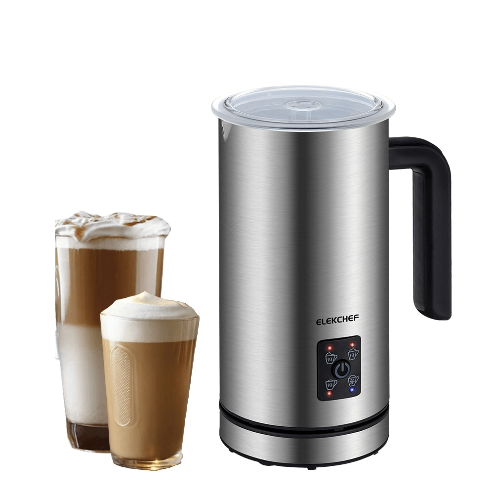 Milk Frother 4 in 1 Electric Milk Steamer Automatic Hot & Cold Foam Maker  and Milk Warmer for Latte, Cappuccinos, Macchiato, Hot Chocolate Milk