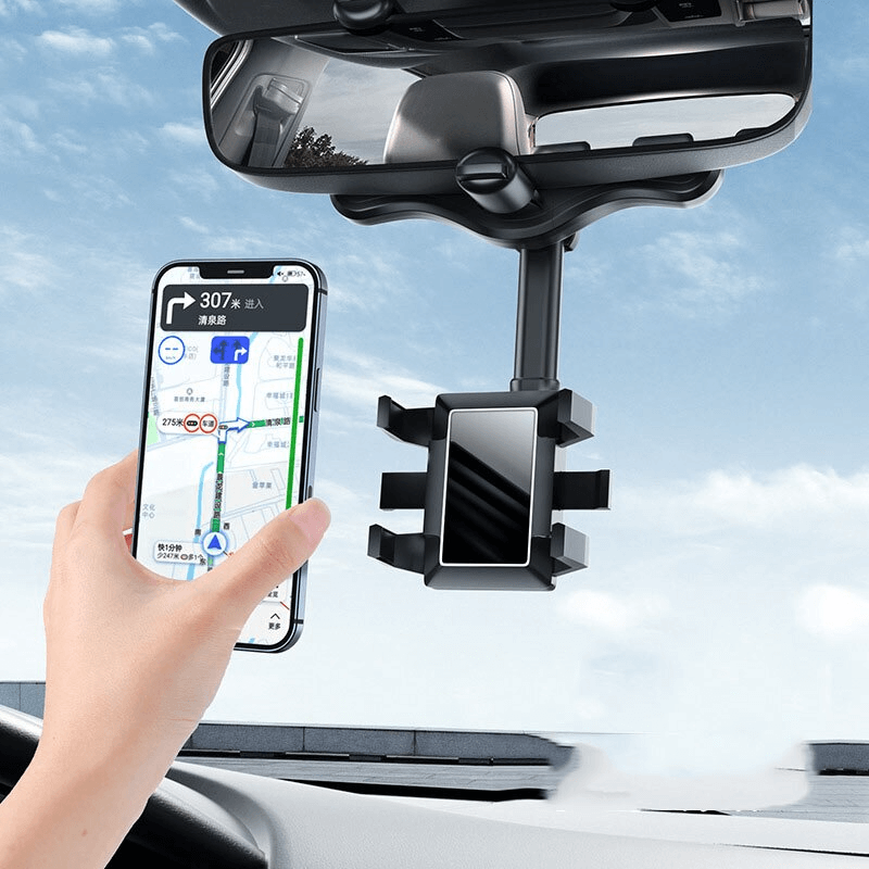Universal Car Rearview Mirror Hands Free Phone Holder