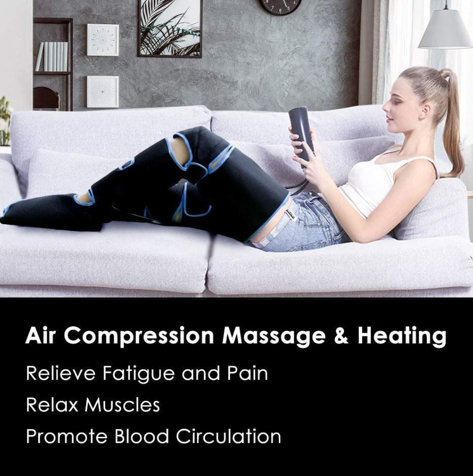 Air Compression Leg Massager Wraps for Circulation & Pain Relief