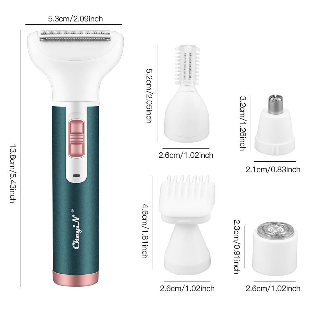 5-in-1 Facial Epilator Painless Hair Removal
