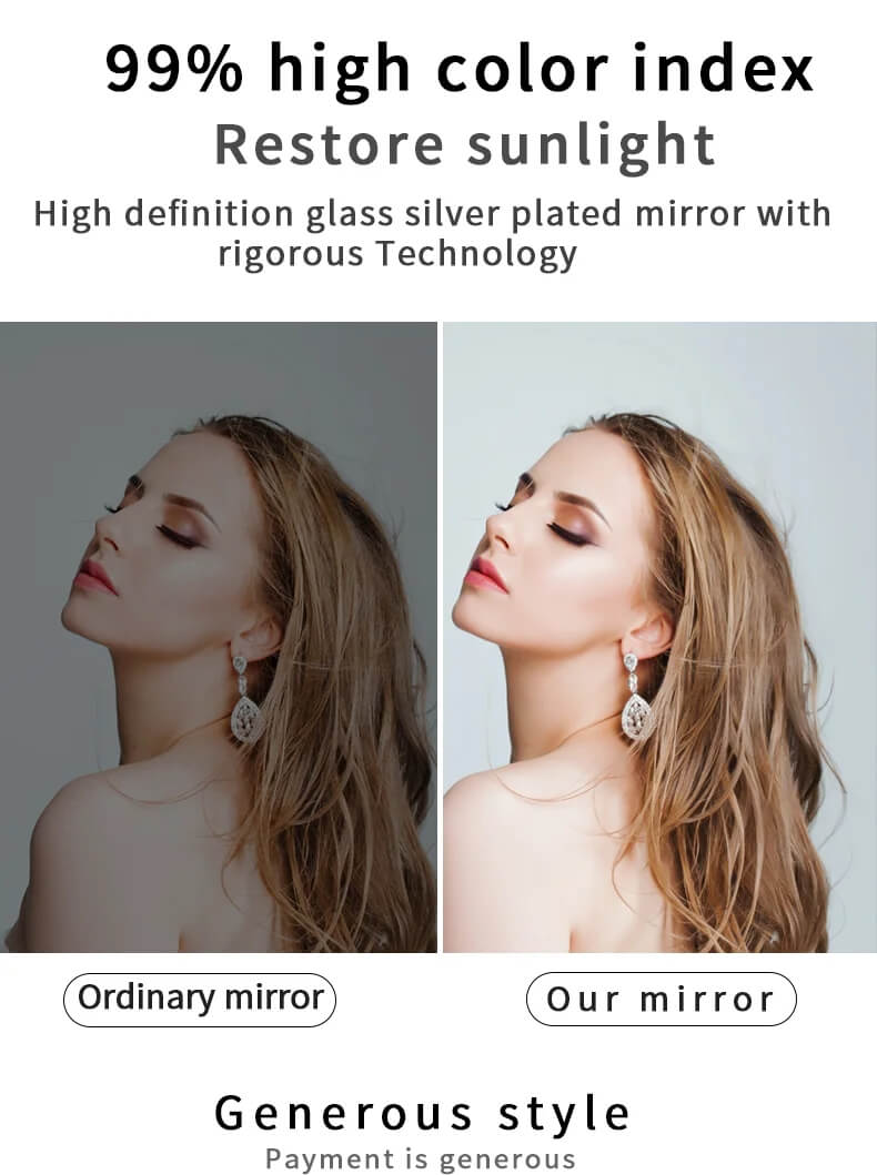 Lumina™ 3 Color Lighting Modes Hollywood Makeup Mirror