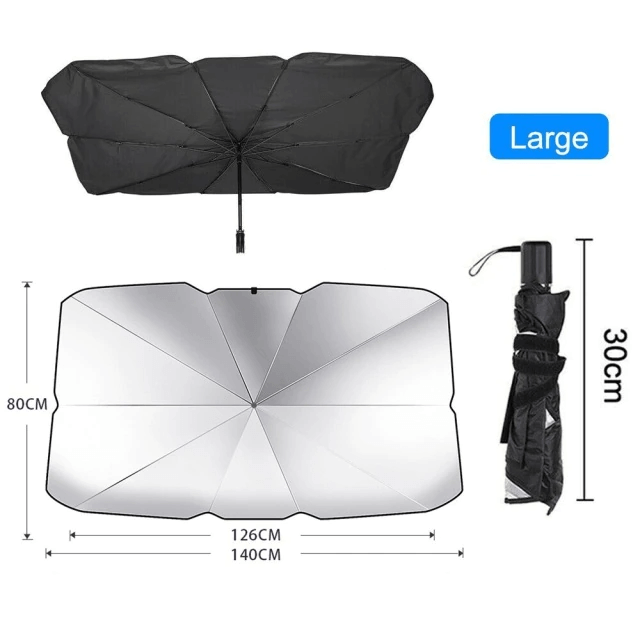 Buy ORiTiCar Umbrella Sun Shade Cover for Windshield UV Protection & Heat  Insulation Foldable Front Car Sunshade Umbrella, Easy to Use/Store,  145x79cm, Fit Most Vehicle Online at desertcartINDIA