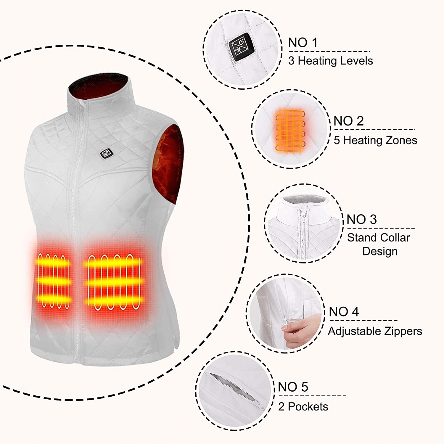 Women Heating Vest