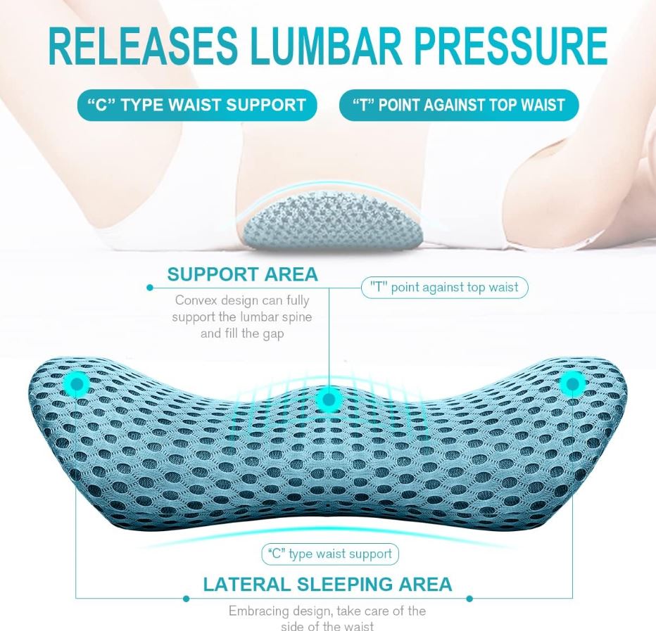 Lumbar Support Pillow Back Pain Relief Booster Cushion