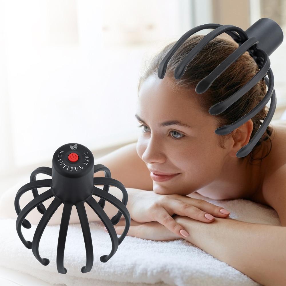 Head Massager Octopus Claw Scalp Stress Relief Therapeutic Head Scratcher
