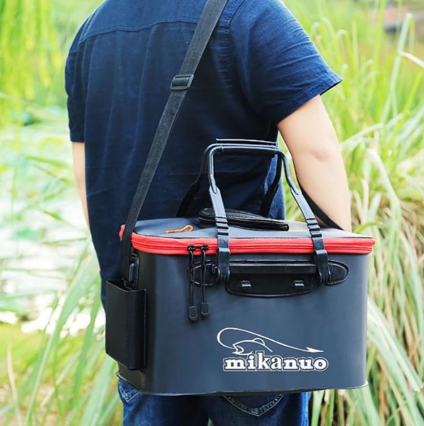 Foldable Fishing Bucket - Waterproof Live Fish Container Bag
